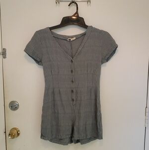 Roxy Blue Striped Romper Junior Xs